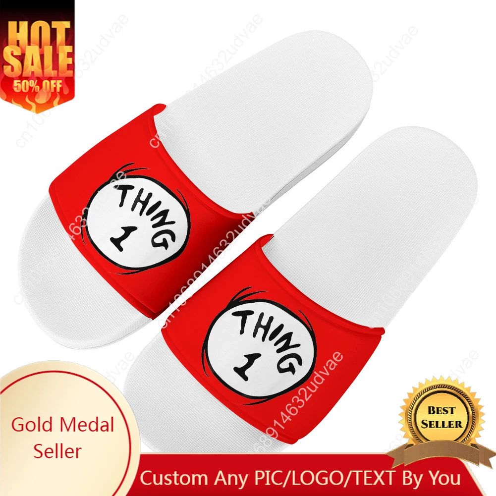 Thing 1 Thing 2 Slippers Home Bathroom Sandals Water Shoes Men Women Teenagers Indoor Poor Sandal Customized Summer Slipper
Thing 1 Thing 2 Slippers Home Bathroom Sandals Water Shoes Men Women Teenagers Indoor Poor Sandal Customized Summer Slipper