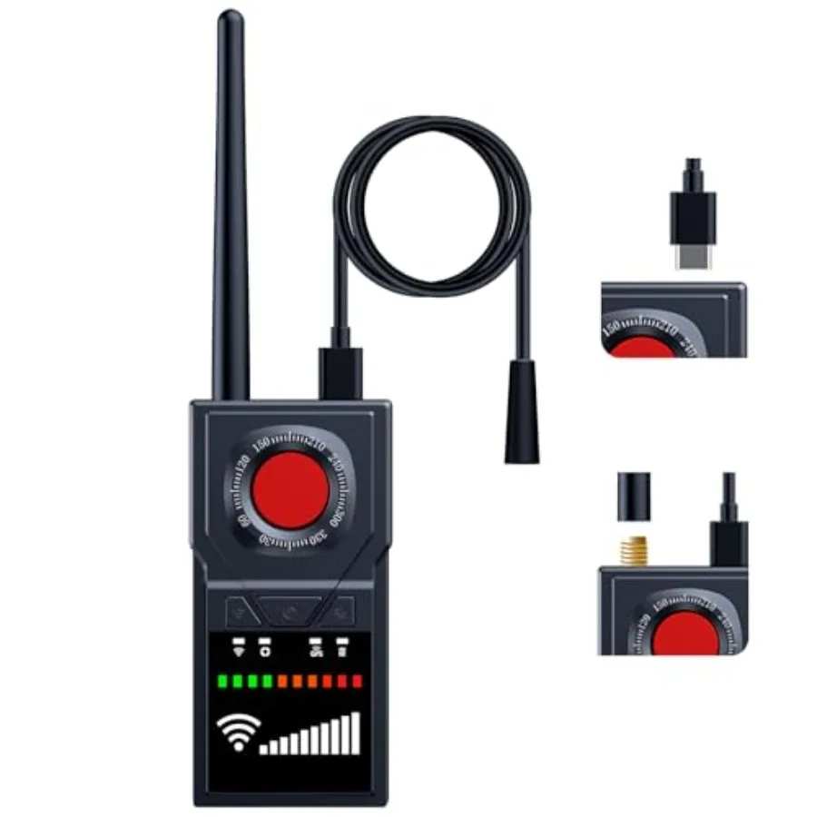 Multifunctional hidden camera detector for travel, hotel, car privacy protection: ABS plastic, black, detects GPS trackers, spy
Multifunctional hidden camera detector for travel, hotel, car privacy protection: ABS plastic, black, detects GPS trackers, spy