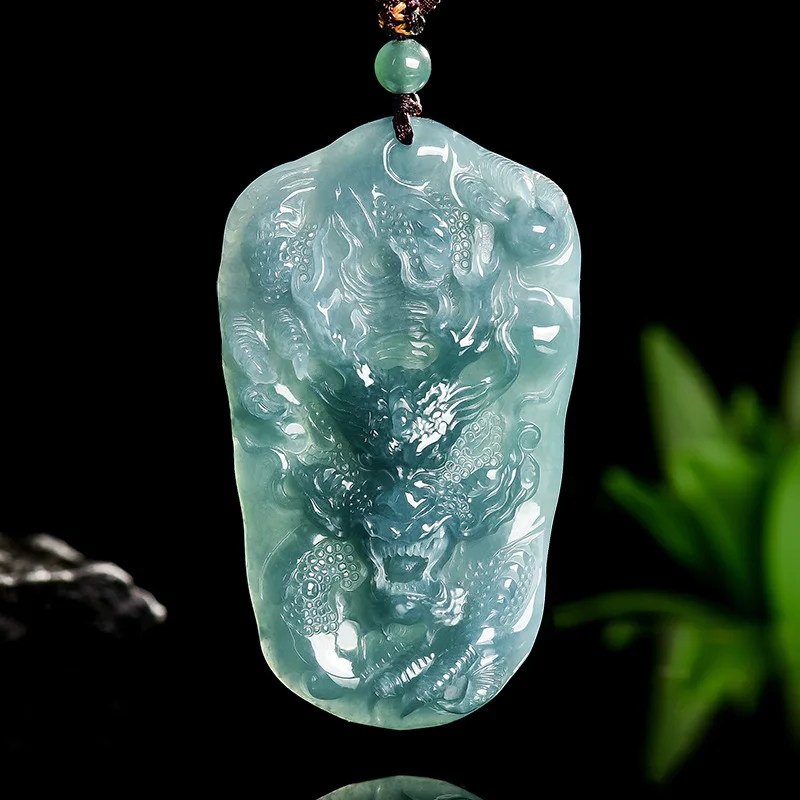 Natural A-grade Blue Water Jade Pendant Four Seas Dragon Brand Zodiac Business Prosperity Jewelry For Men's Gifts Women's Charms
Natural A-grade Blue Water Jade Pendant Four Seas Dragon Brand Zodiac Business Prosperity Jewelry For Men's Gifts Women's Charms
