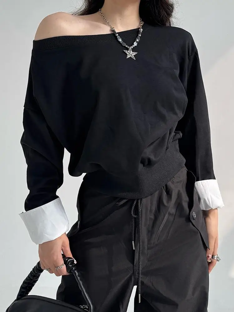 Leaf Xiao Wu Early Autumn Shoulder Bared Long Sleeve Women's Sweatshirt Casual Comfortable Cotton Blend Fashionable Design
Leaf Xiao Wu Early Autumn Shoulder Bared Long Sleeve Women's Sweatshirt Casual Comfortable Cotton Blend Fashionable Design