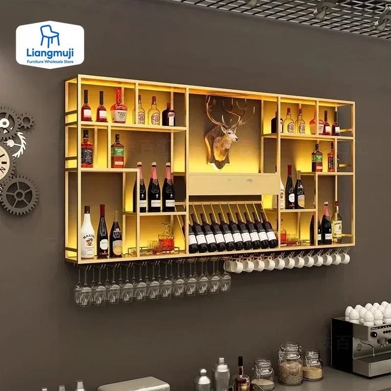 Bar Cabinet Wine Refrigerator Whiskey Showcase Nordic Hanging Drinks Wall Rack Metal Vitrinas Storage Shelves Bar Furniture
Bar Cabinet Wine Refrigerator Whiskey Showcase Nordic Hanging Drinks Wall Rack Metal Vitrinas Storage Shelves Bar Furniture