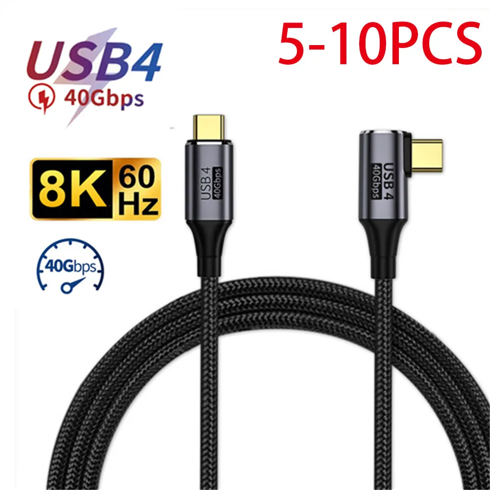 5PCS 10PCS USB 4.0 Elbow Data Cable 100W USB C to USB C Compatible Thunderbol 3 Full Feature Cable 40Gbps Data Transfer TC cable
5PCS 10PCS USB 4.0 Elbow Data Cable 100W USB C to USB C Compatible Thunderbol 3 Full Feature Cable 40Gbps Data Transfer TC cable