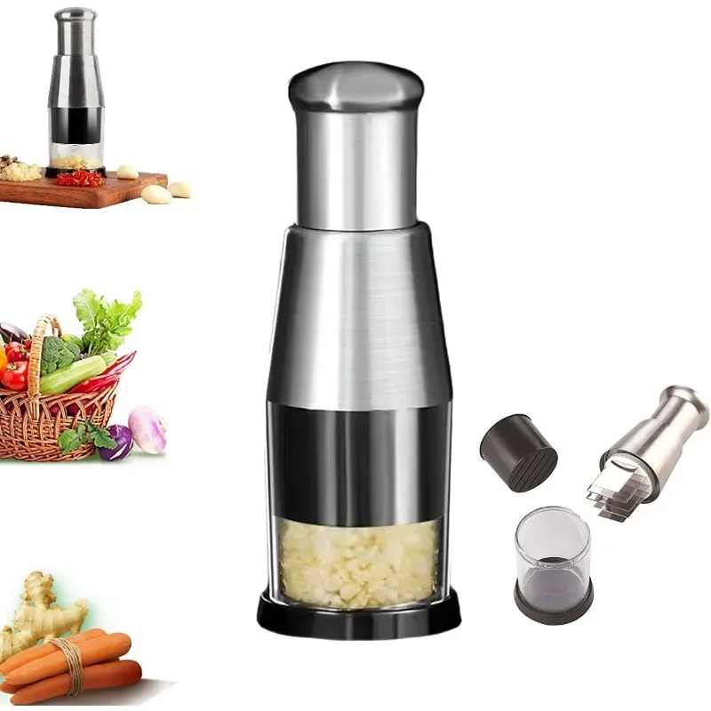 Multifunctional Stainless Steel Garlic Chopper, Onion Press, Manual Vegetable Chopper, Food Chopper Vegetable Cooking Easy Clean
Multifunctional Stainless Steel Garlic Chopper, Onion Press, Manual Vegetable Chopper, Food Chopper Vegetable Cooking Easy Clean