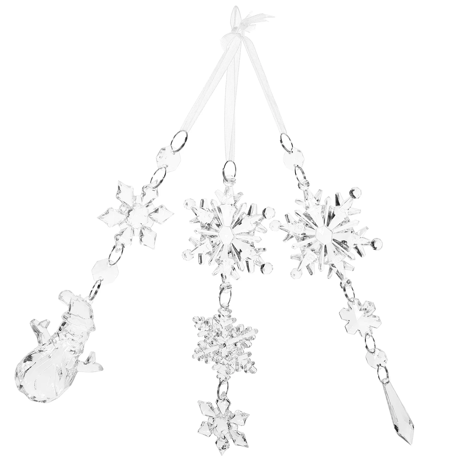 3 Pcs Decorative Items Snowflake Hanging Parts Ornament Winter Ornaments Acrylic Snowflakes Decorations
3 Pcs Decorative Items Snowflake Hanging Parts Ornament Winter Ornaments Acrylic Snowflakes Decorations