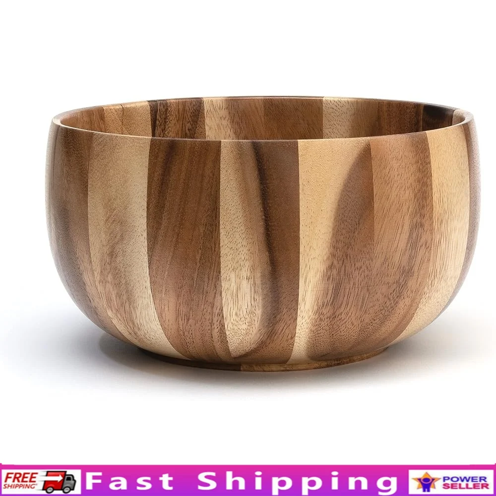 Acacia Wood Salad Bowl Two 9 Inch Large Serving Bowl Ideal Healthy Meals Hosting Dinner Contemporary Decor
Acacia Wood Salad Bowl Two 9 Inch Large Serving Bowl Ideal Healthy Meals Hosting Dinner Contemporary Decor