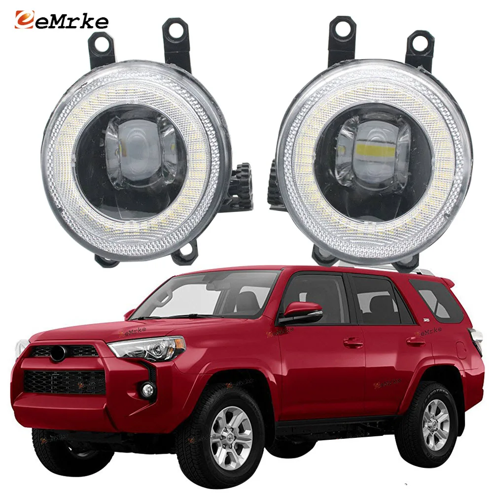 2x LED Angel Eye Daytime Running Lights DRL Cut-Line Lens Fog Light Assy for Toyota 4Runner SR5 Trail 2014-2019 Left and Right
2x LED Angel Eye Daytime Running Lights DRL Cut-Line Lens Fog Light Assy for Toyota 4Runner SR5 Trail 2014-2019 Left and Right