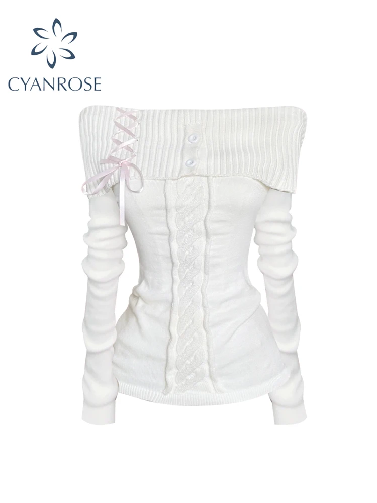 Women White Vintage Pullover Knit Sweater Y2k 90s Aesthetic Harajuku Elegant Long Sleeves Sweaters Fashion 2000s Clothes Autumn
Women White Vintage Pullover Knit Sweater Y2k 90s Aesthetic Harajuku Elegant Long Sleeves Sweaters Fashion 2000s Clothes Autumn