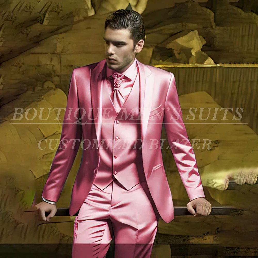 Fashion Men's Suits Elegant Single Breasted Peak Lapel Slim Fit 3 Piece Jacket Pants Vest Male Clothing Fashion Blazer Costume
Fashion Men's Suits Elegant Single Breasted Peak Lapel Slim Fit 3 Piece Jacket Pants Vest Male Clothing Fashion Blazer Costume