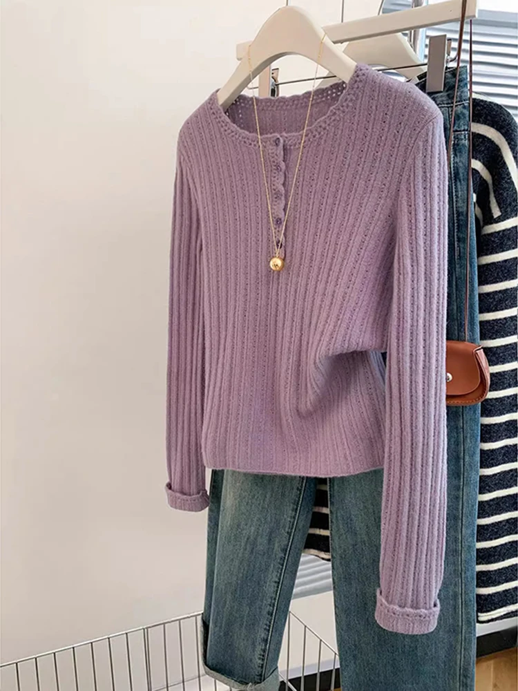 Autumn Winter Fashion Versatile Slim Round Neck Sweater Loose Temperament Casual Knitted Sweater Women's Solid Color Tops
Autumn Winter Fashion Versatile Slim Round Neck Sweater Loose Temperament Casual Knitted Sweater Women's Solid Color Tops