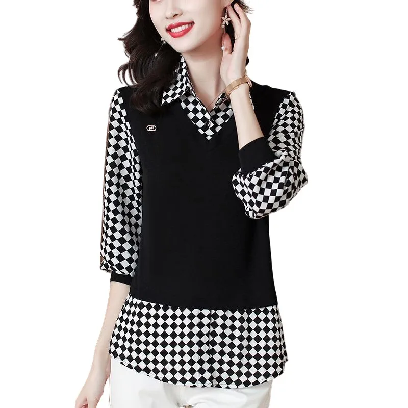 4XL Women Spring Summer Lattice Blouses Lady Fashion Casual Shirts Slim Fit Long Sleeve Turn-down Collar Clothing Tops WY0902
4XL Women Spring Summer Lattice Blouses Lady Fashion Casual Shirts Slim Fit Long Sleeve Turn-down Collar Clothing Tops WY0902