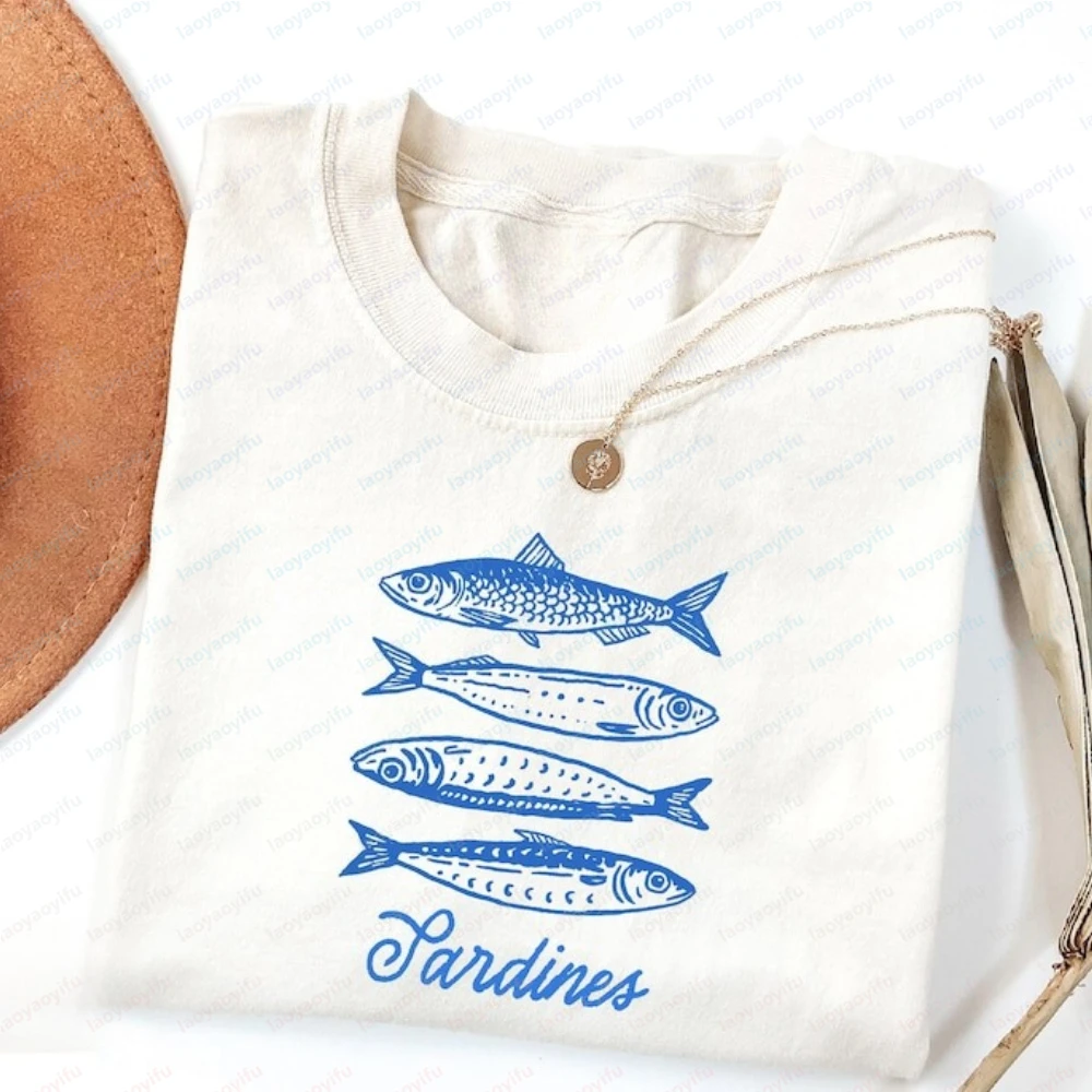 Sardines Graphic Trendy Tinned Fish Anchovies T-Shirt Downtown Girl Aesthetic Tee Hipster Sardine Lover Gift Graphic T Shirts
Sardines Graphic Trendy Tinned Fish Anchovies T-Shirt Downtown Girl Aesthetic Tee Hipster Sardine Lover Gift Graphic T Shirts