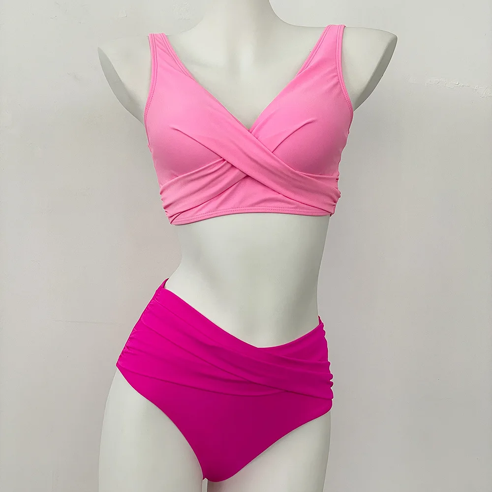 Women's High Waist Bikini Sets Sporty Two Piece Swimsuits Solid Colors Cheeky High Cut Bathing Suits Women Bikini Sets
Women's High Waist Bikini Sets Sporty Two Piece Swimsuits Solid Colors Cheeky High Cut Bathing Suits Women Bikini Sets