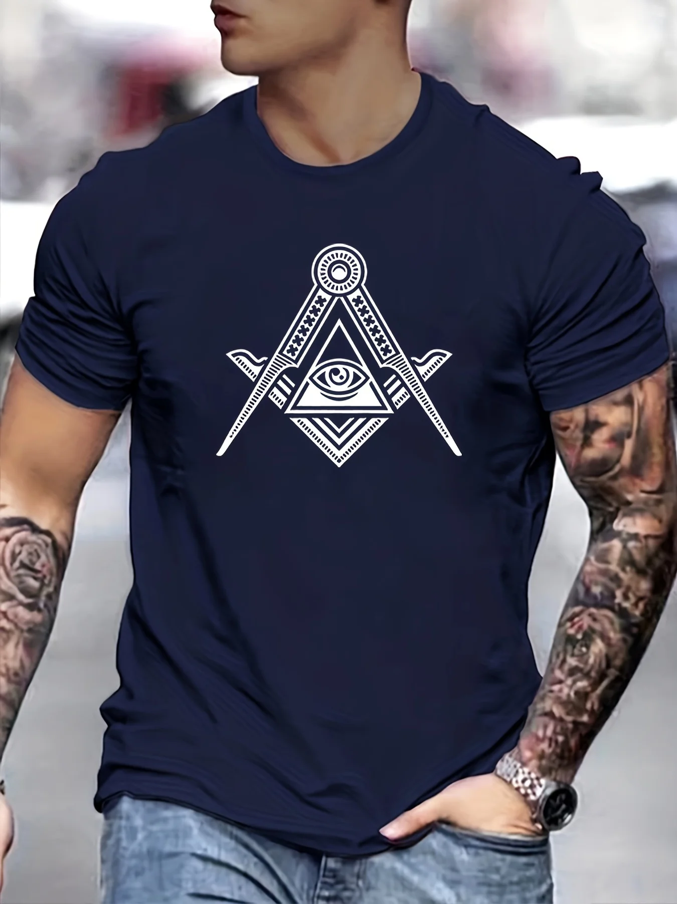 Geometric Graphic pattern design -100% cotton summer casual short sleeve O-neck men's printed T-shirt.
Geometric Graphic pattern design -100% cotton summer casual short sleeve O-neck men's printed T-shirt.