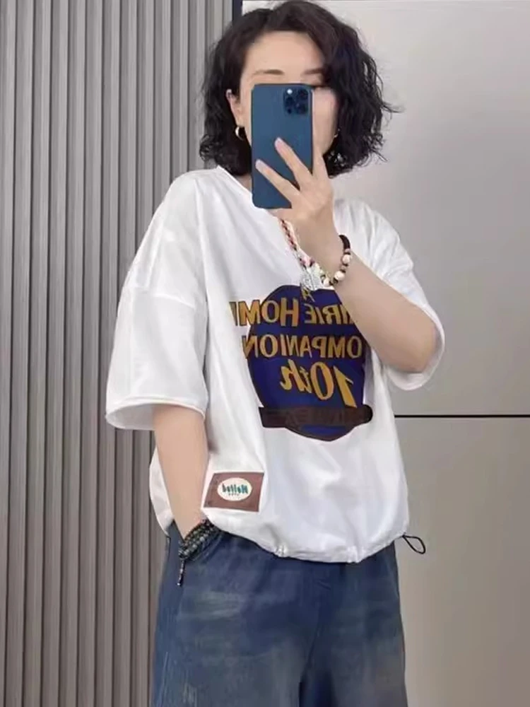 plus Size Women's Cotton T-Shirt Short Sleeve Conceal Belly Slimming Top Korean Style Loose Fit Summer Casual Wear
plus Size Women's Cotton T-Shirt Short Sleeve Conceal Belly Slimming Top Korean Style Loose Fit Summer Casual Wear