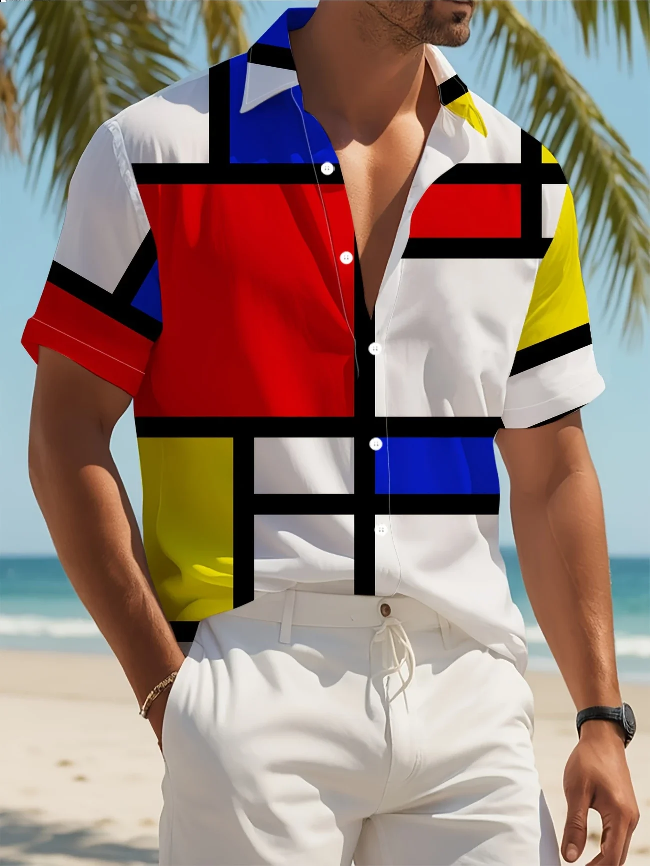 Летние мужские блузки с короткими рукавами и гавайским дизайном с принтом, пляжные рубашки, повседневная рубашка на пуговицах с лацканами, мужская одежда
Летние мужские блузки с короткими рукавами и гавайским дизайном с принтом, пляжные рубашки, повседневная рубашка на пуговицах с лацканами, мужская одежда