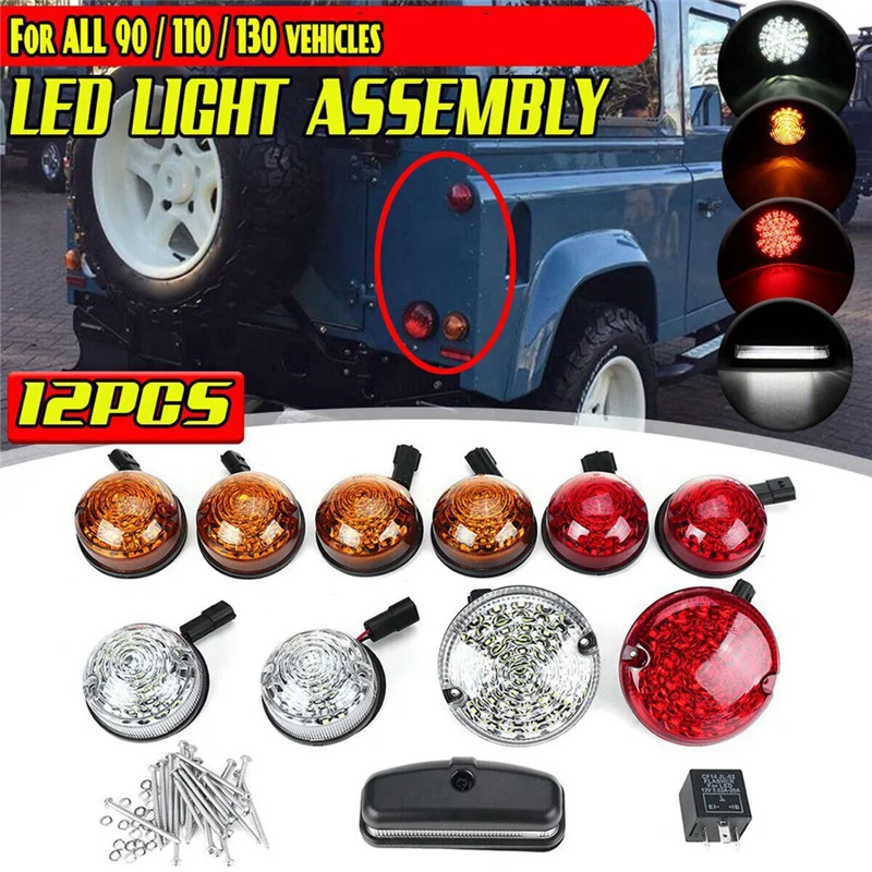 A28K-12Pcs Car Front Rear Signal Indicator Lamp Stop Fog Reversing License Plate Light for Land Rover Defender 90 110 130 A
A28K-12Pcs Car Front Rear Signal Indicator Lamp Stop Fog Reversing License Plate Light for Land Rover Defender 90 110 130 A