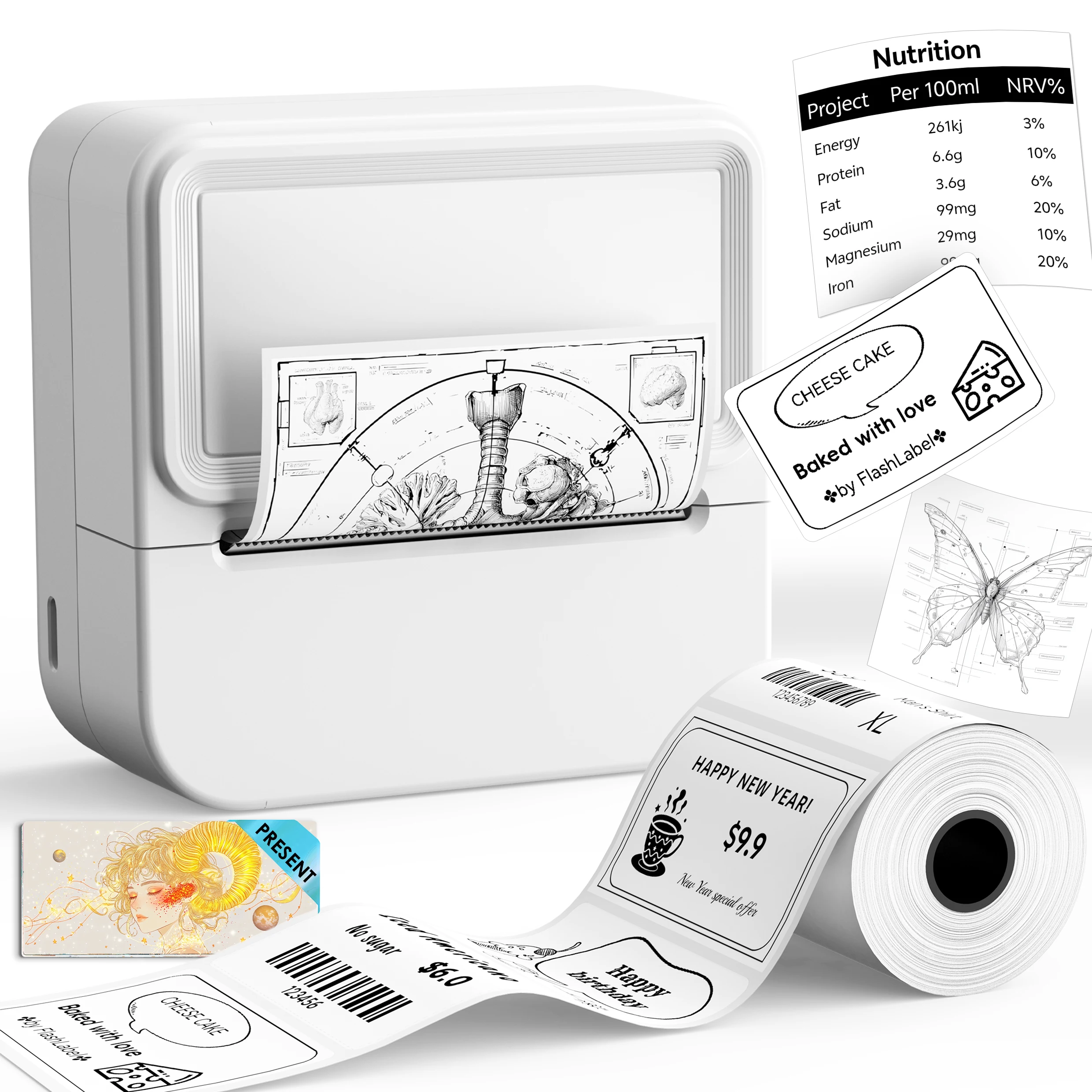 Миниатюрный портативный Bluetooth-принтер - карманный термопринтер, идеально подходит для праздников, рисования, заметок, DIY-проектов, подарков на день рождения.
Миниатюрный портативный Bluetooth-принтер - карманный термопринтер, идеально подходит для праздников, рисования, заметок, DIY-проектов, подарков на день рождения.