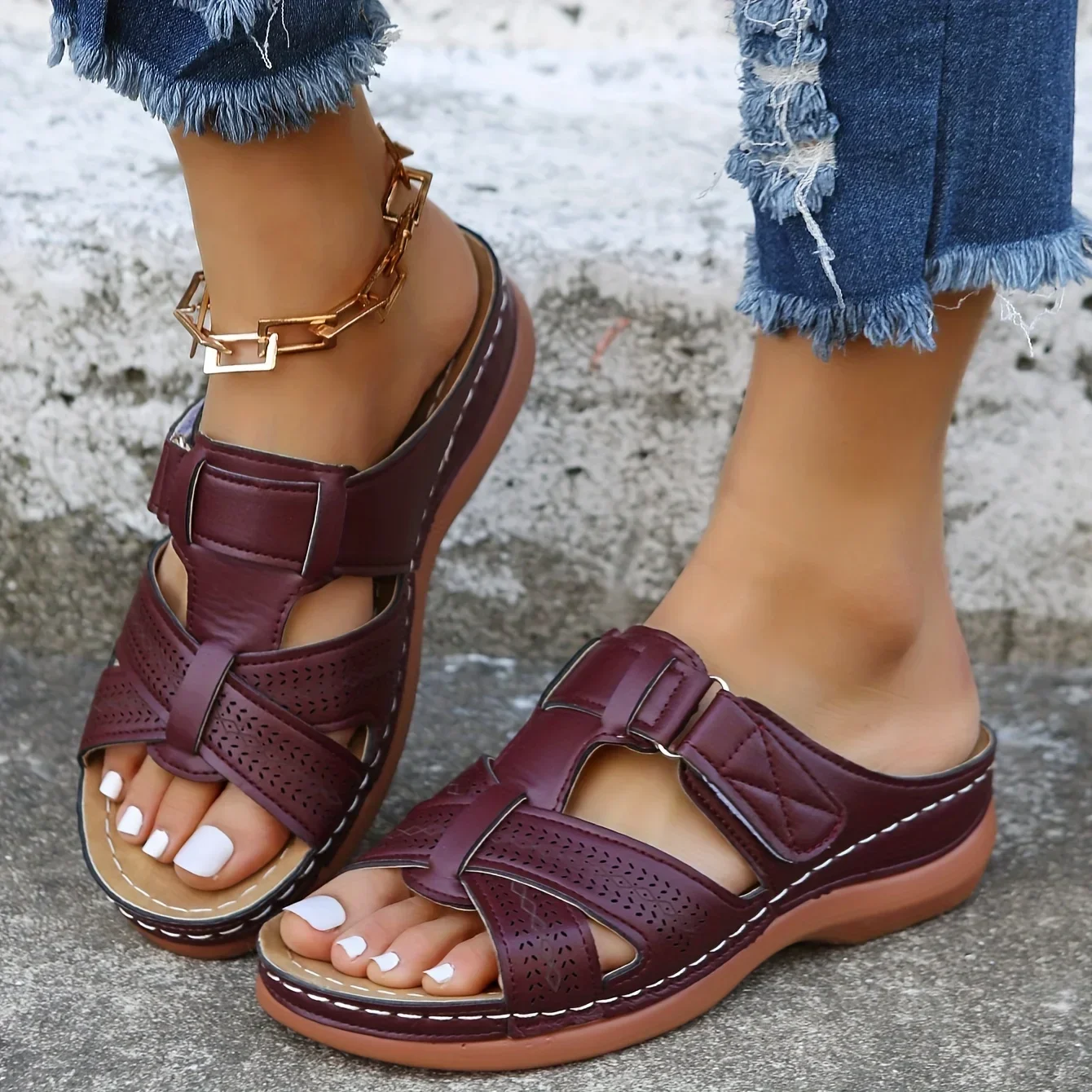 Comfortable Striped Fisherman Sandals - Arch Support Lightweight Open Toe - Perfect Summer Slippers for Outdoor Activities
Comfortable Striped Fisherman Sandals - Arch Support Lightweight Open Toe - Perfect Summer Slippers for Outdoor Activities