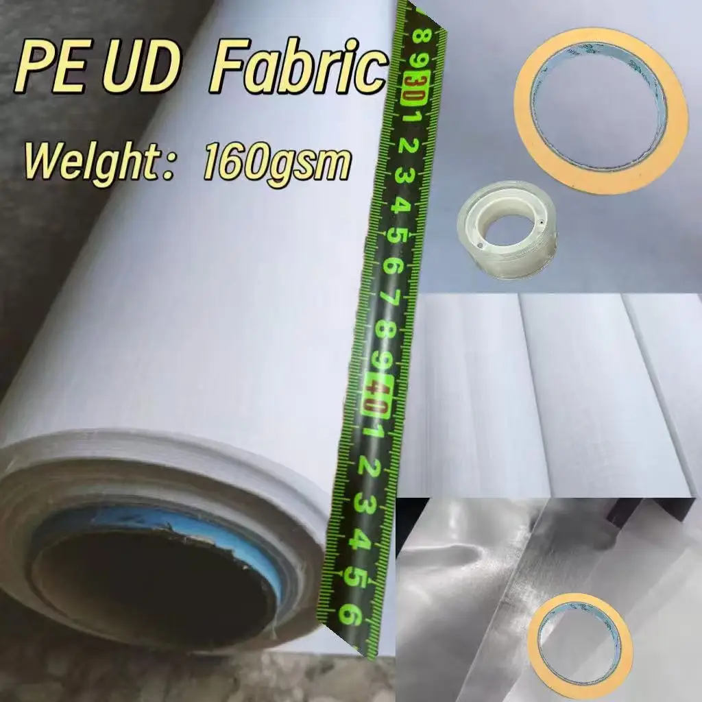 160 grams, 0.2 mm HMWPE bulletproof fabric, UD fabric panel, lightweight with high ballistic performance for protection against
160 grams, 0.2 mm HMWPE bulletproof fabric, UD fabric panel, lightweight with high ballistic performance for protection against