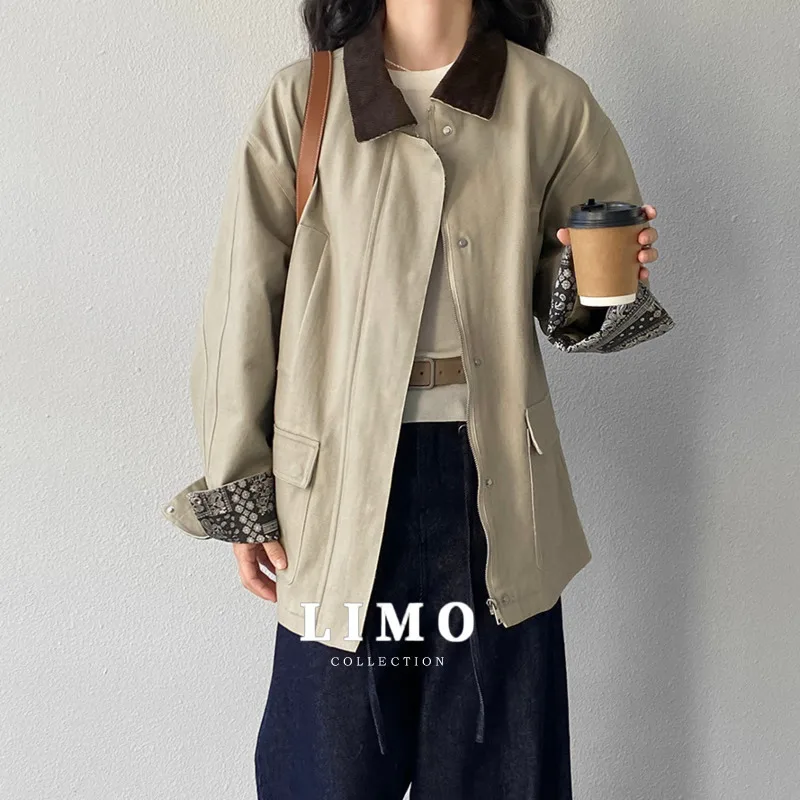 LIMO 2025 Autumn Women's Cotton Cargo Trench Coat Patchwork Design Long Sleeve Outerwear for Daily Commute Street Style
LIMO 2025 Autumn Women's Cotton Cargo Trench Coat Patchwork Design Long Sleeve Outerwear for Daily Commute Street Style