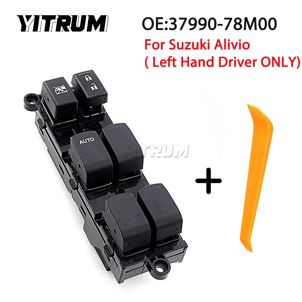 YITRUM Front Left Driver Side Window Lifter Master Switch Contral Button For Suzuki Alivio Vitara Esirsun LHD 37990-78M00 Auto
YITRUM Front Left Driver Side Window Lifter Master Switch Contral Button For Suzuki Alivio Vitara Esirsun LHD 37990-78M00 Auto
