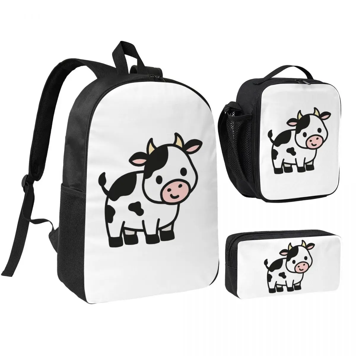 Cow Backpack Student Boys Girls BookBag School Bag Laptop Shoulder Bags 3ps Insulated Lunch Bag Pencil Case
Cow Backpack Student Boys Girls BookBag School Bag Laptop Shoulder Bags 3ps Insulated Lunch Bag Pencil Case