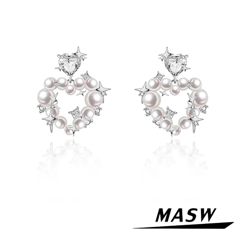 MASW Original Design Delicate Style High Quality Glass Simulated Pearl Moon Heart Earrings For Women Girl Gift Jewelry
MASW Original Design Delicate Style High Quality Glass Simulated Pearl Moon Heart Earrings For Women Girl Gift Jewelry