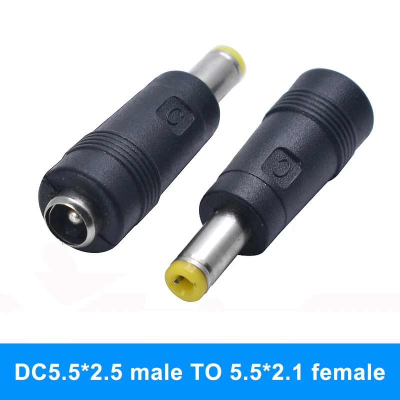 DC Supply Conversion Connector 5.5mm*2.1mm Female To 5.5mm*2.5mm Male 12V Power Plug Connector For DC Power Adapter Laptop
DC Supply Conversion Connector 5.5mm*2.1mm Female To 5.5mm*2.5mm Male 12V Power Plug Connector For DC Power Adapter Laptop
