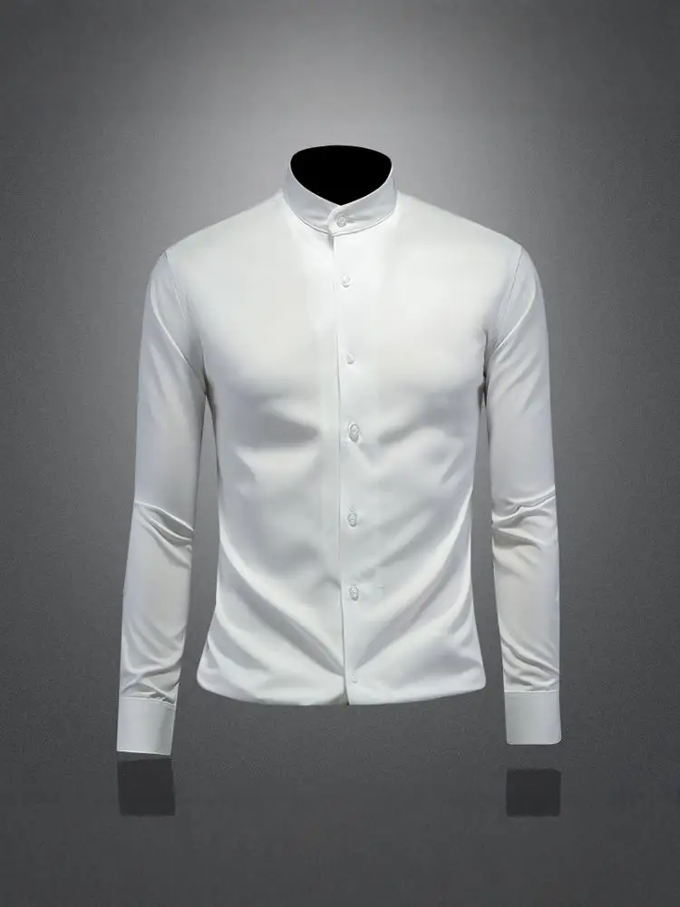 Men's Long Sleeve Shirt Autumn New Anti-Wrinkle Slim Fit Business Casual Stand Collar Drapey White Fashion Urban Style Polyes...
Men's Long Sleeve Shirt Autumn New Anti-Wrinkle Slim Fit Business Casual Stand Collar Drapey White Fashion Urban Style Polyes...