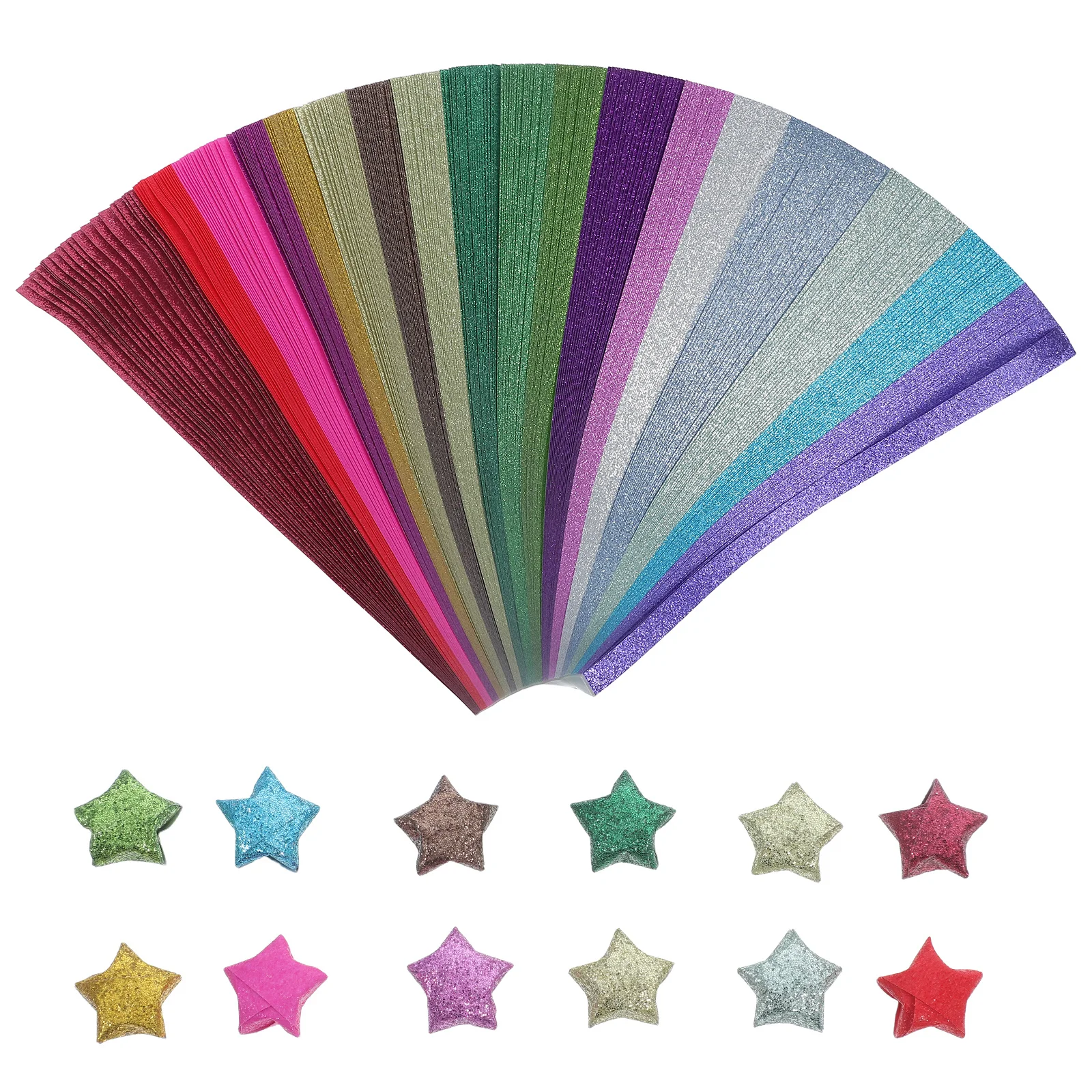 360Pcs Decorative Origami Star Paper Strips Glitter Craft Sheets for DIY Folding School Art Project Fun Origami Paper Kit
360Pcs Decorative Origami Star Paper Strips Glitter Craft Sheets for DIY Folding School Art Project Fun Origami Paper Kit