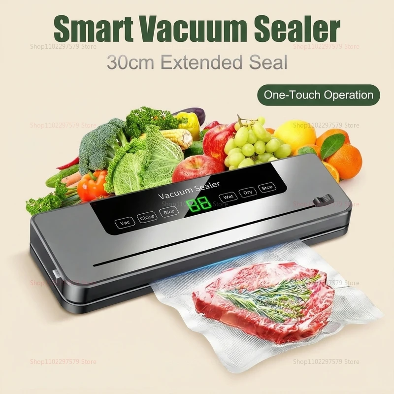 Vacuum Sealer Machine for Dry and Wet Food Food Storage Sealing with Built-in Cutter UV Kitchen Food Vacuum Packaging Machine
Vacuum Sealer Machine for Dry and Wet Food Food Storage Sealing with Built-in Cutter UV Kitchen Food Vacuum Packaging Machine