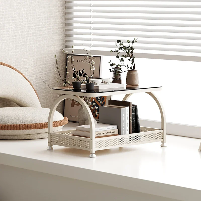 Bay window small table bedroom household tatami glass small coffee table Internet celebrity cream wind bed table study
Bay window small table bedroom household tatami glass small coffee table Internet celebrity cream wind bed table study