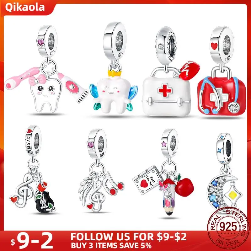 925 Sterling Silver Dental Three-piece Set Beads Charms Fit pand 3mm Bracelet DIY Bead Women Jewelry Gift Original New in
925 Sterling Silver Dental Three-piece Set Beads Charms Fit pand 3mm Bracelet DIY Bead Women Jewelry Gift Original New in
