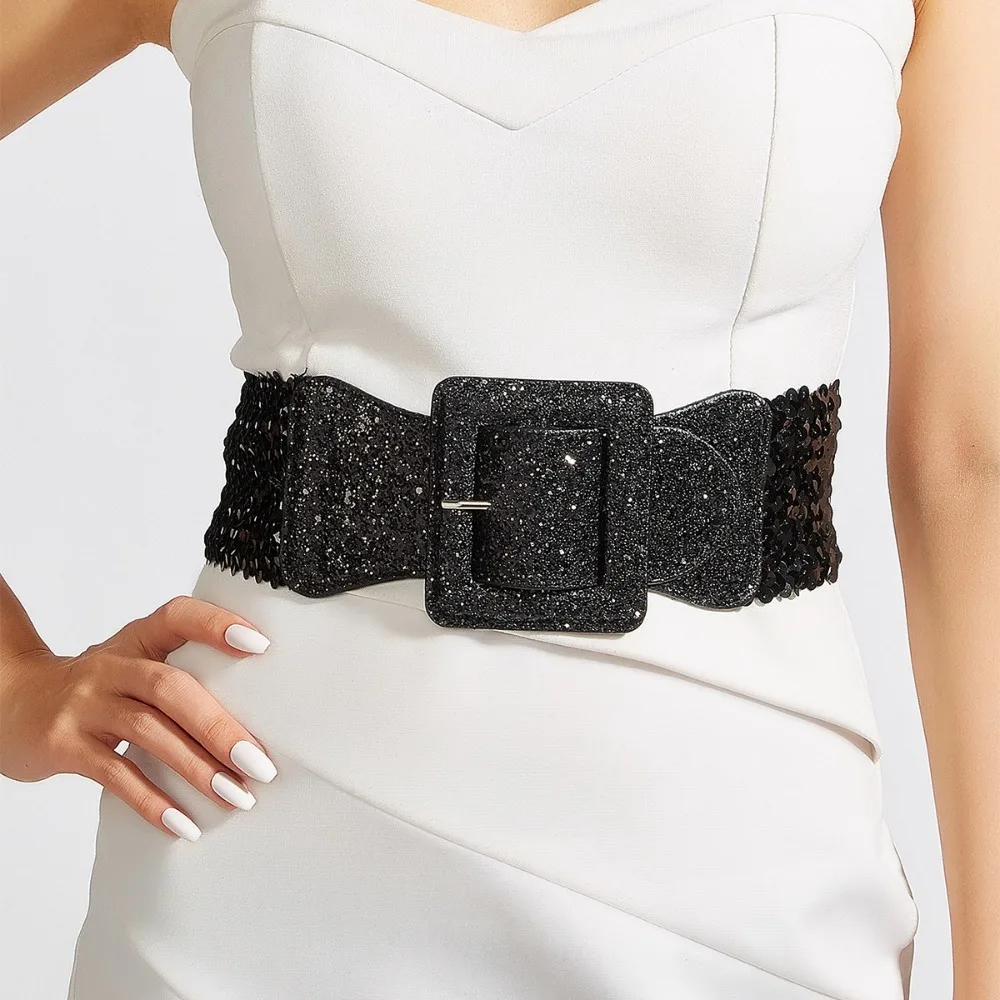 New Retro Wide Belt Versatile Casual Pin Buckle Waistband Elastic Underbust Belt Evening Dress
New Retro Wide Belt Versatile Casual Pin Buckle Waistband Elastic Underbust Belt Evening Dress