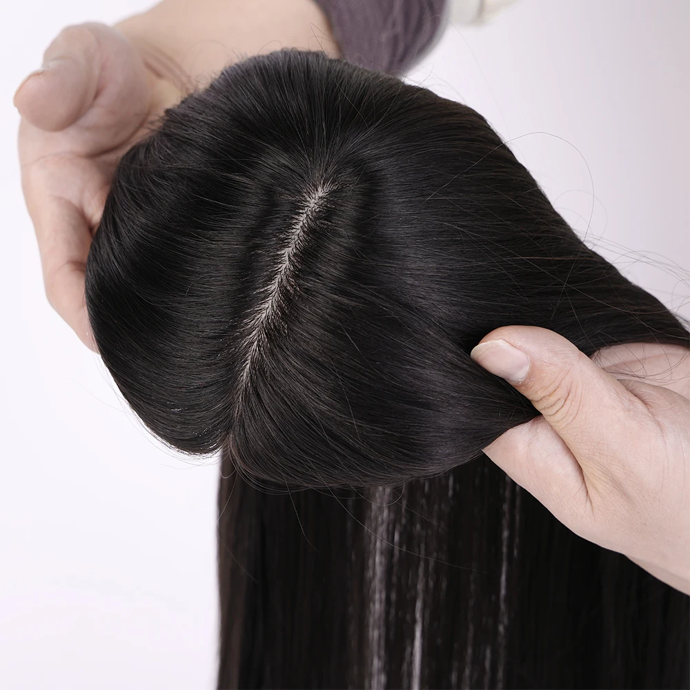 Silk Base Hair Wigs Topper 100% Brazilian Human Hair Straight 12-20inch Human Hair Women's Toupee Best Sellers Natural Color 1B
Silk Base Hair Wigs Topper 100% Brazilian Human Hair Straight 12-20inch Human Hair Women's Toupee Best Sellers Natural Color 1B