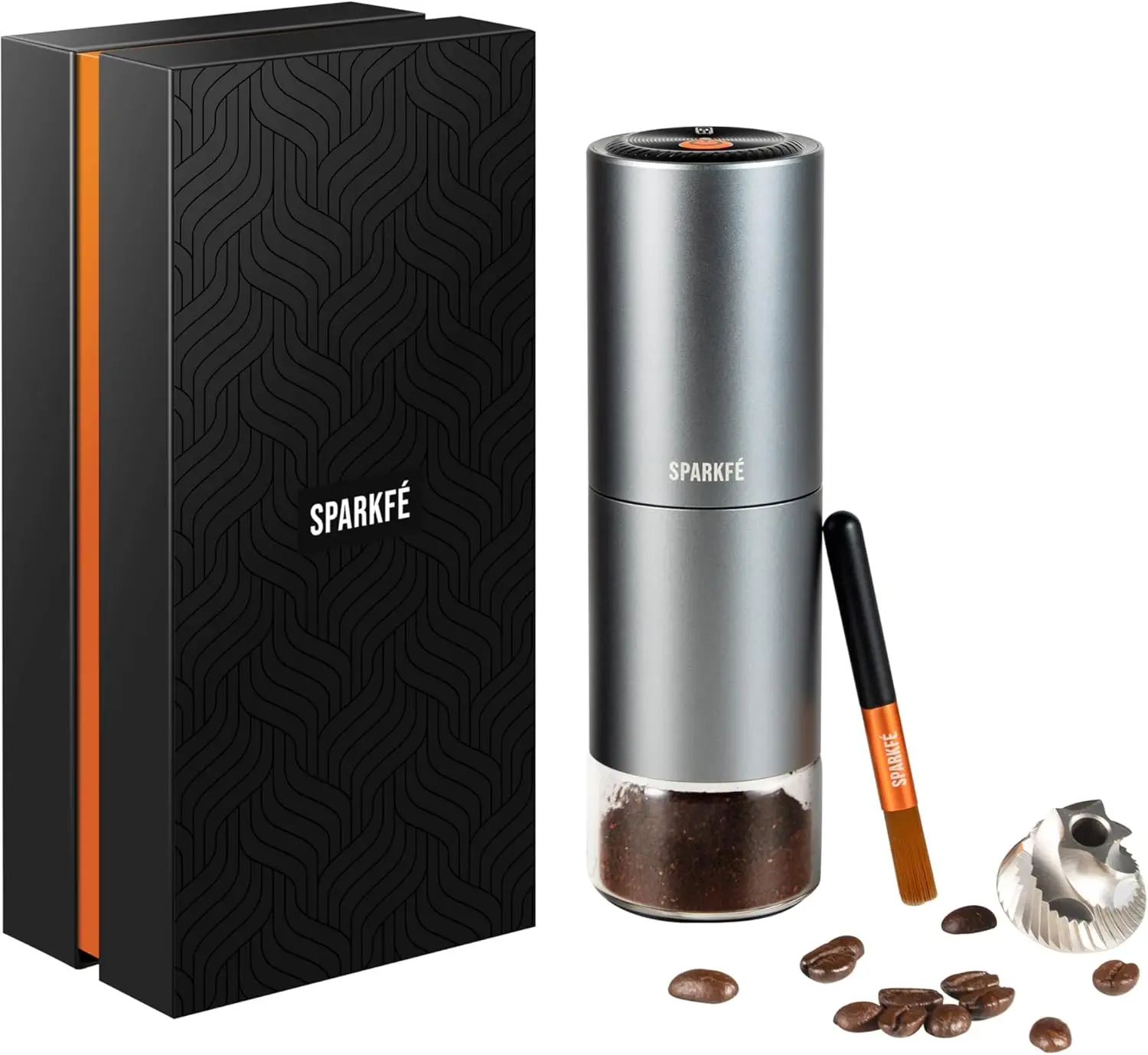 Rechargeable Electric Coffee Grinder, Stainless Steel Conical Burr, 24+ Adjustable Settings, for Espresso to Cold Brew, Portable
Rechargeable Electric Coffee Grinder, Stainless Steel Conical Burr, 24+ Adjustable Settings, for Espresso to Cold Brew, Portable