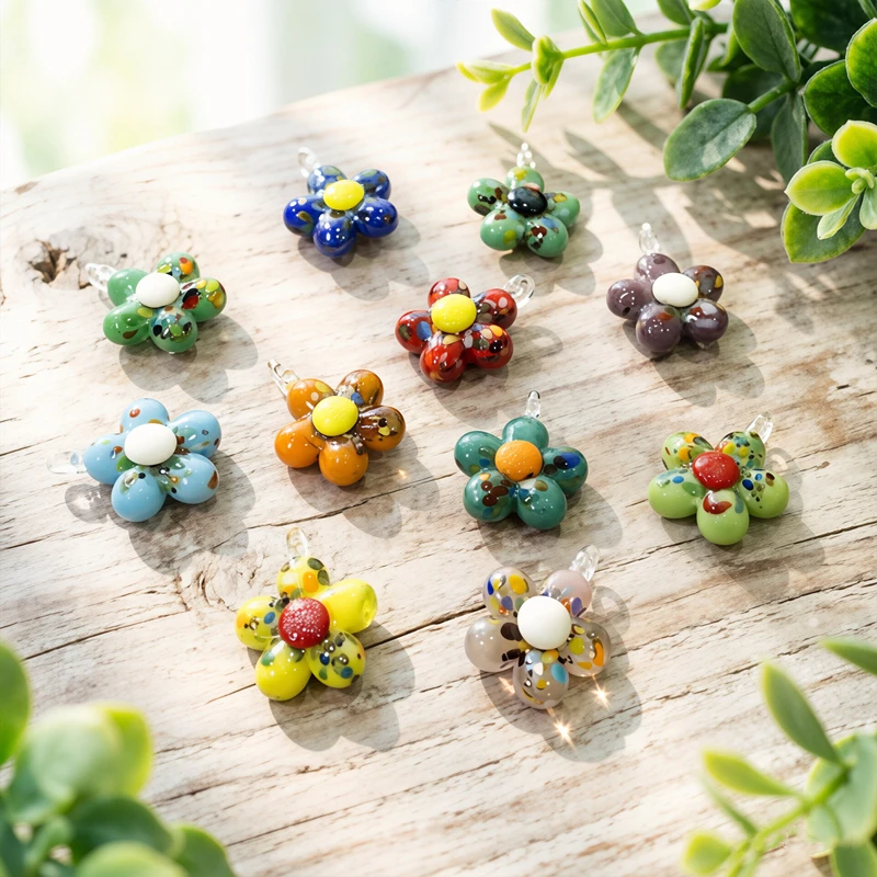 2pcs Cute Colorful Mini Flower Glass Charms Pendant DIY Craft Supplies Perfect Holiday Party New Year Gifts for Handmade Lovers
2pcs Cute Colorful Mini Flower Glass Charms Pendant DIY Craft Supplies Perfect Holiday Party New Year Gifts for Handmade Lovers
