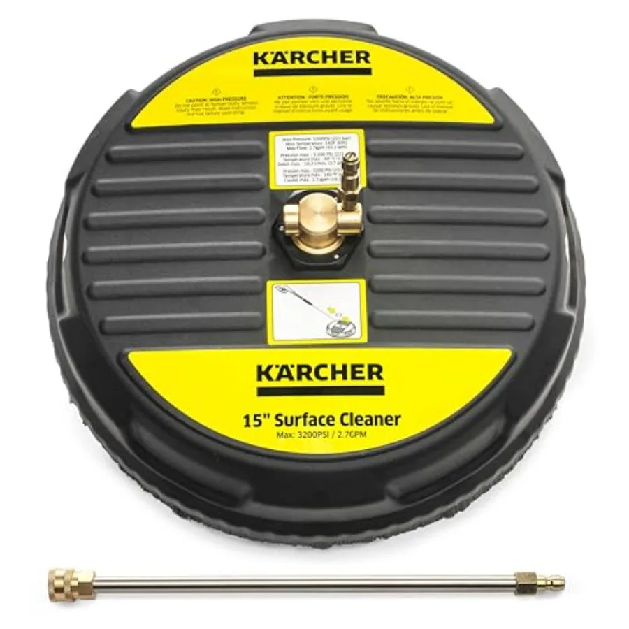 Pressure Washer Surface Cleaner 15", Quick Connect, 2600-3200 PSI, Ideal for Driveways, Patios, Decks, Sidewalks
Pressure Washer Surface Cleaner 15", Quick Connect, 2600-3200 PSI, Ideal for Driveways, Patios, Decks, Sidewalks