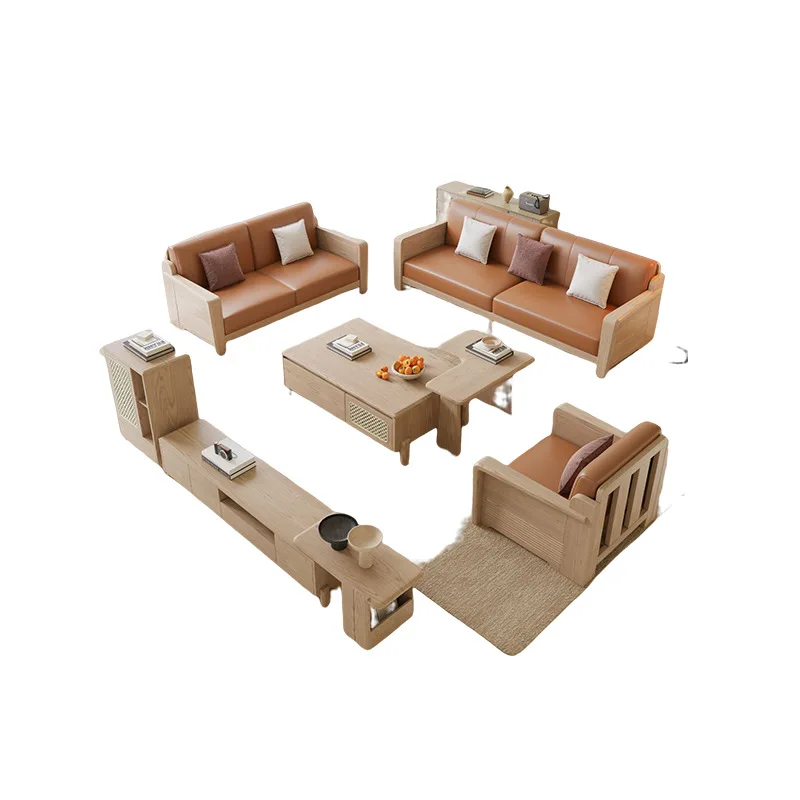 Wabi sand wind ash wood solid wood sofa, small apartment modern simple atmosphere living room sofa
Wabi sand wind ash wood solid wood sofa, small apartment modern simple atmosphere living room sofa