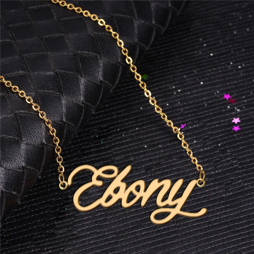 Ebony Name Necklace Personalised Gold Plated for Women Lightweight Nameplate Stainless Steel Daily Wear for Mom Birthday Gift
Ebony Name Necklace Personalised Gold Plated for Women Lightweight Nameplate Stainless Steel Daily Wear for Mom Birthday Gift
