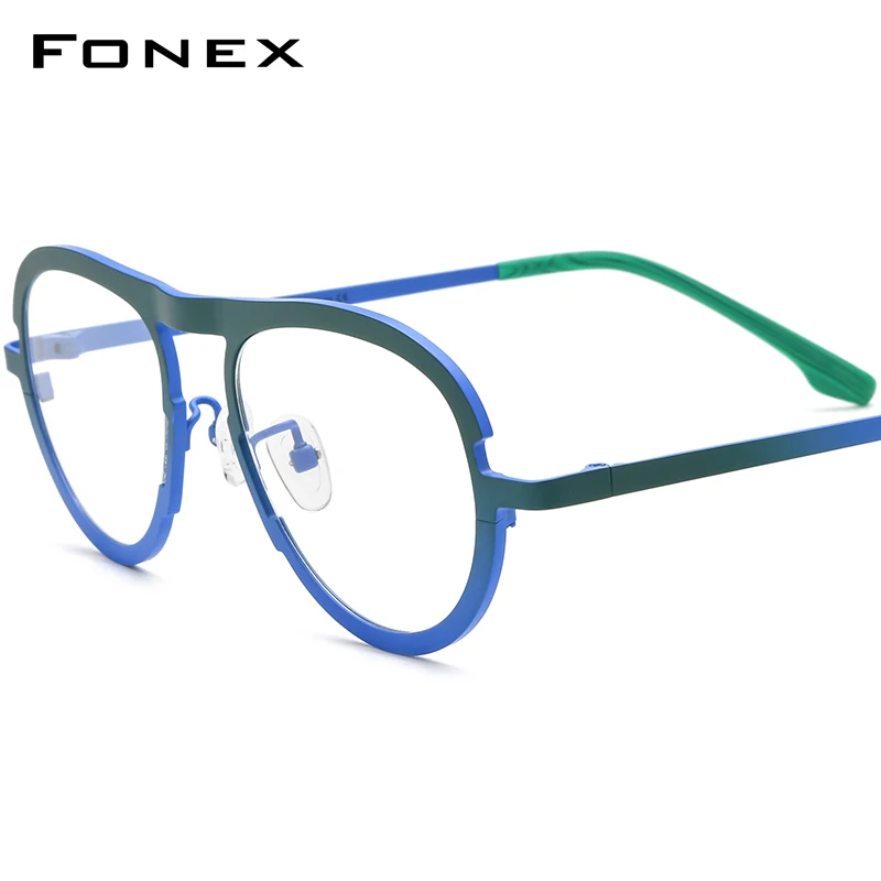 FONEX Pure Titanium Eyeglasses Men Fashion Retro Pilot Glasses 2024 New Women Eyewear F85800
FONEX Pure Titanium Eyeglasses Men Fashion Retro Pilot Glasses 2024 New Women Eyewear F85800