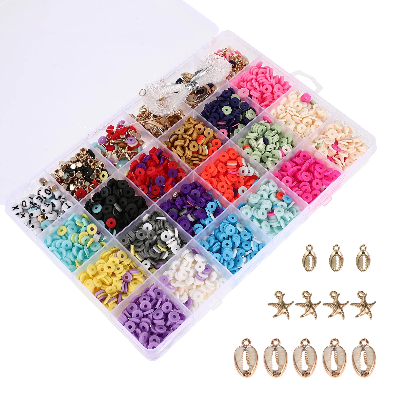 Soft Pottery Beads Set Lightweight DIY Clay Alloy Charms Bracelet Kits Decorative Bohemia Style Multifunctional Jewelry
Soft Pottery Beads Set Lightweight DIY Clay Alloy Charms Bracelet Kits Decorative Bohemia Style Multifunctional Jewelry