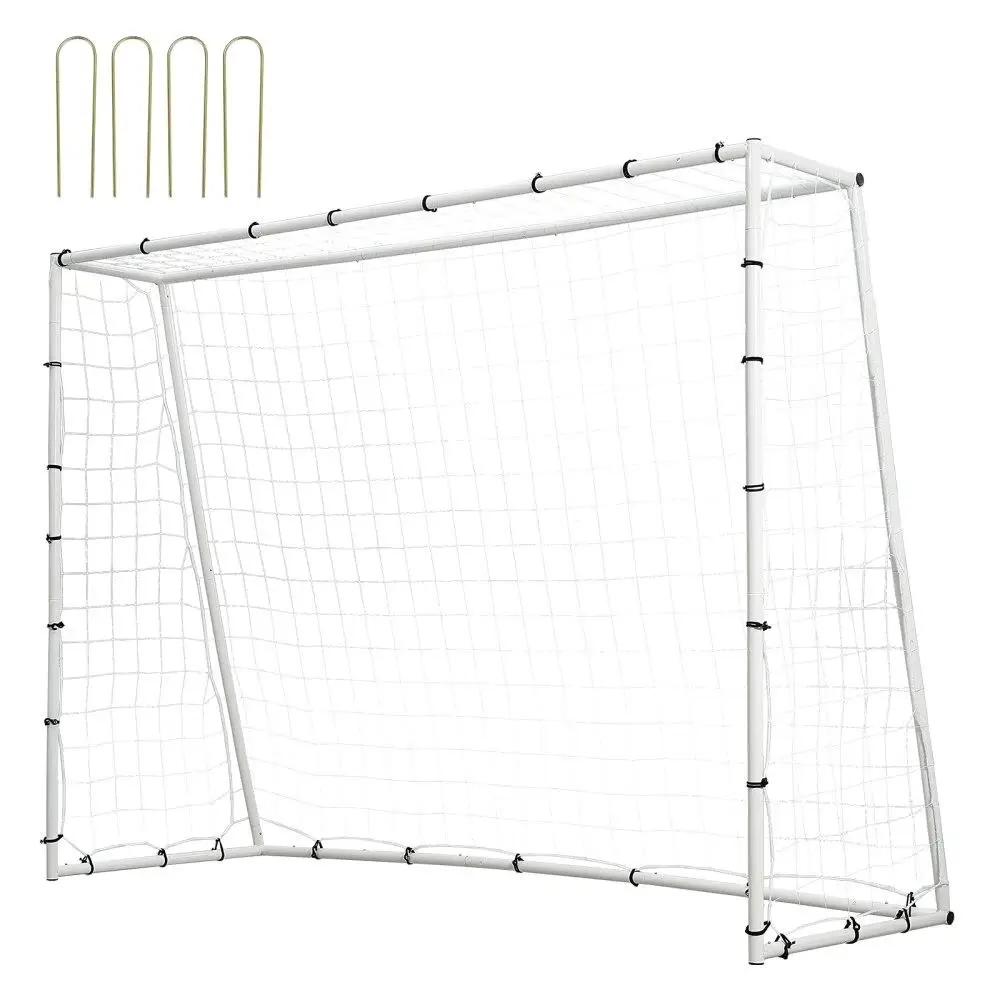 Soccer Trainer, 8x6FT Iron Soccer Training Equipment, Sports Football Rebounder Wall with Double-Sided Rebounding Net & 
Soccer Trainer, 8x6FT Iron Soccer Training Equipment, Sports Football Rebounder Wall with Double-Sided Rebounding Net &