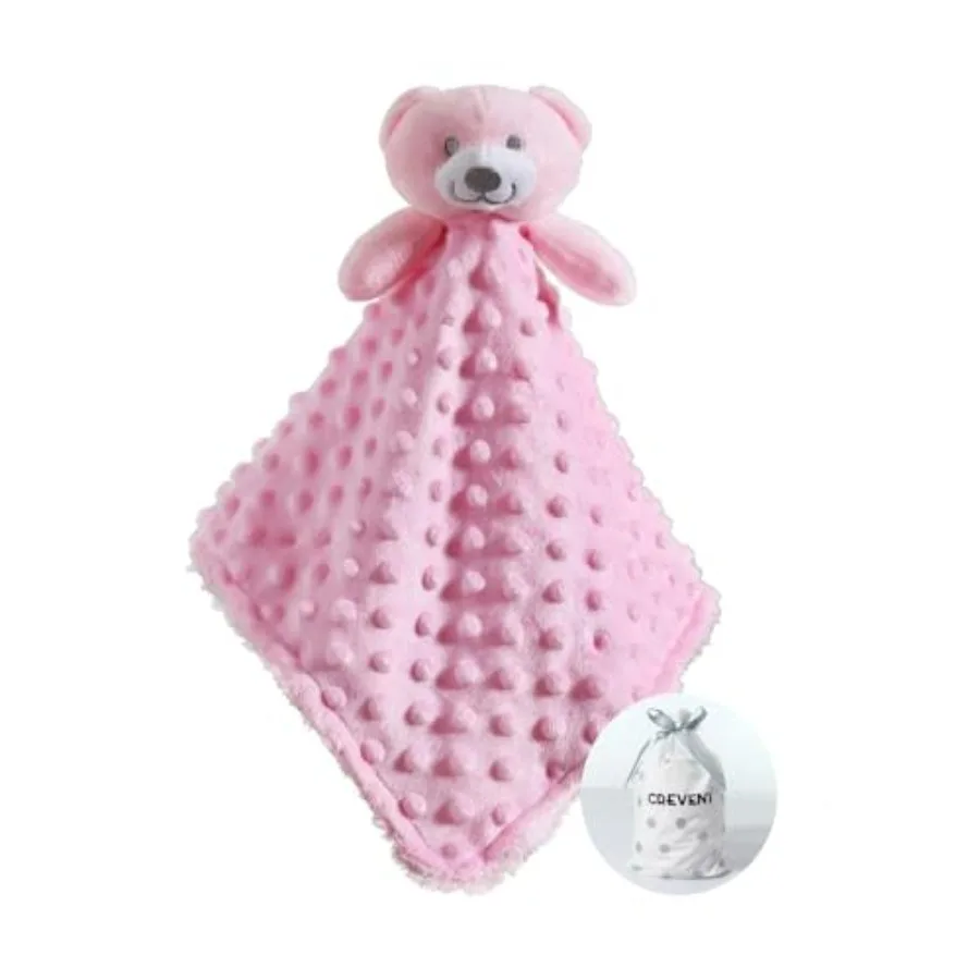Baby Comforting Security Blanket Lovey for Newborn Baby Girls Infants, Minky Dot Front + Sherpa Backing with Animal Face Pink B
Baby Comforting Security Blanket Lovey for Newborn Baby Girls Infants, Minky Dot Front + Sherpa Backing with Animal Face Pink B