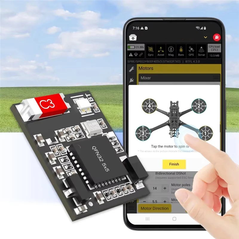 A33T-BT Nano 3, беспроводная конфигурация FC, беспроводной контроллер полета, конфигурация для RC FPV Racing Drone Quadcopter
A33T-BT Nano 3, беспроводная конфигурация FC, беспроводной контроллер полета, конфигурация для RC FPV Racing Drone Quadcopter