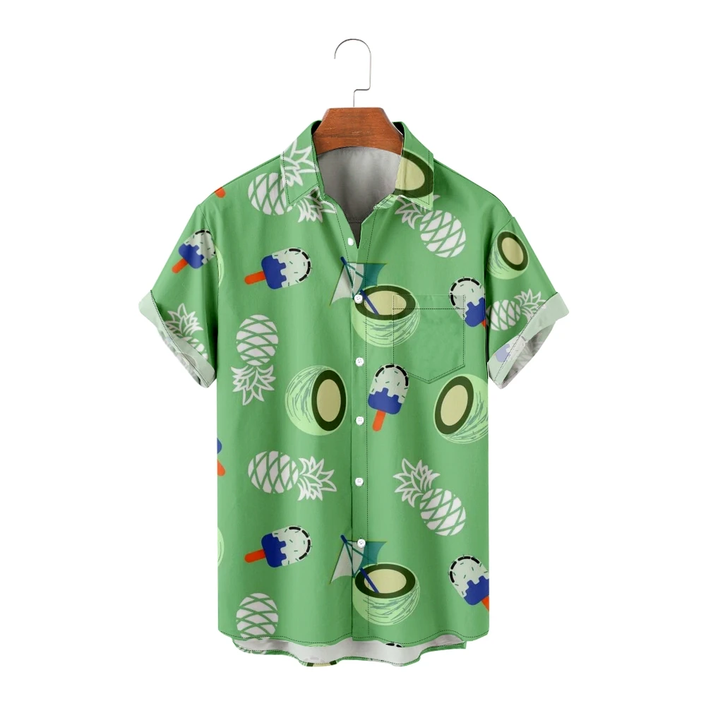 Men's Hawaiian Shirt loose top coconut print men's shirt fashion shirt men's T-shirt breathable summer short sleeve
Men's Hawaiian Shirt loose top coconut print men's shirt fashion shirt men's T-shirt breathable summer short sleeve