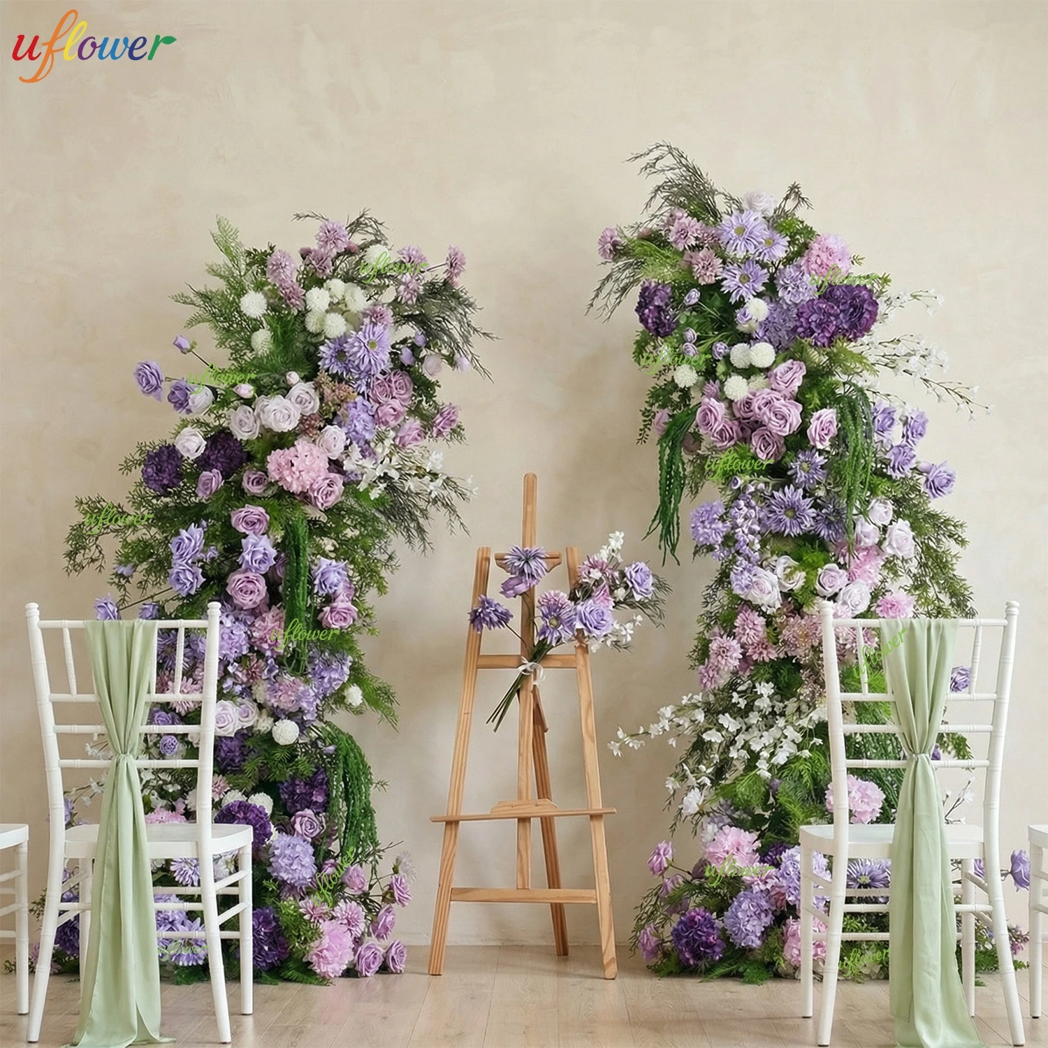 Uflower Purple Rose Hydrangea Green Plants Wedding Backdrop Horn Arch Decor Arrangement Event Prop Flower Row Window Display
Uflower Purple Rose Hydrangea Green Plants Wedding Backdrop Horn Arch Decor Arrangement Event Prop Flower Row Window Display 