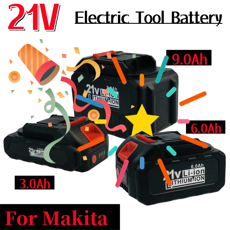 21V 9.0Ah Suitable for Makita Cordless Electric Wrench Car impact wrench Lithium-ion Rechargeable Power tool Battery
21V 9.0Ah Suitable for Makita Cordless Electric Wrench Car impact wrench Lithium-ion Rechargeable Power tool Battery