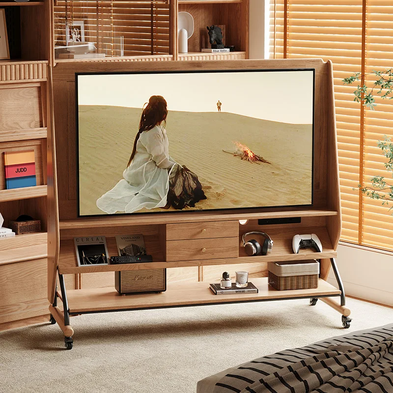 Home Solid wood removable TV cabinet with wheel living room household small apartment bedroom floor storage rack
Home Solid wood removable TV cabinet with wheel living room household small apartment bedroom floor storage rack