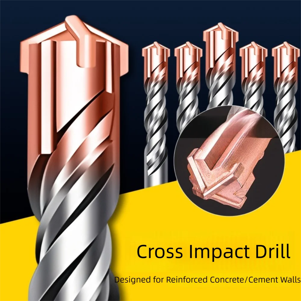 Cross Tips SDS Plus Drill Bits 6/8/10/12mm 150mm Hammer Drill Bit Impact Drills Rotary Carbide Tipped Drill Reinforced Concrete
Cross Tips SDS Plus Drill Bits 6/8/10/12mm 150mm Hammer Drill Bit Impact Drills Rotary Carbide Tipped Drill Reinforced Concrete